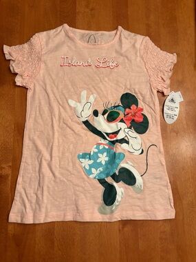 Disney Pink Minnie Hawaiian Graphic Shirt